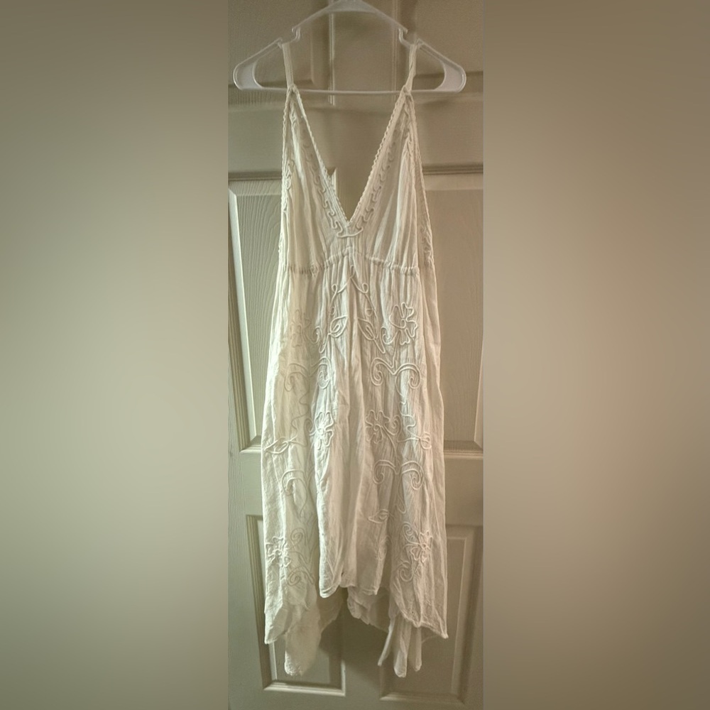 India Boutique White Embroidered Dress